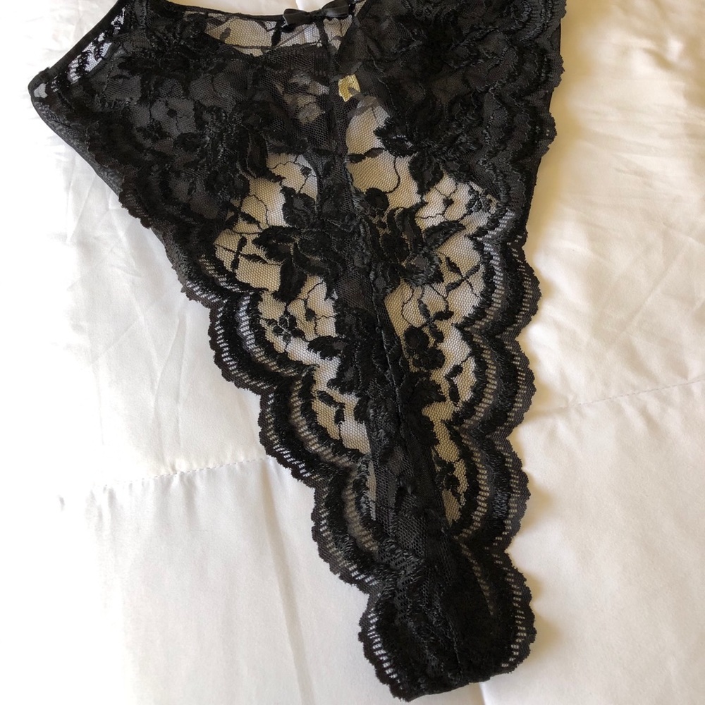 Lace Sexy High G Back Teddy with crotch snap.